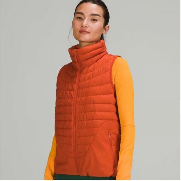 Lululemon Lightweight Relaxed-Fit Down Vest – Canyon Orange – Women’s Size 6 - Picture 1 of 6